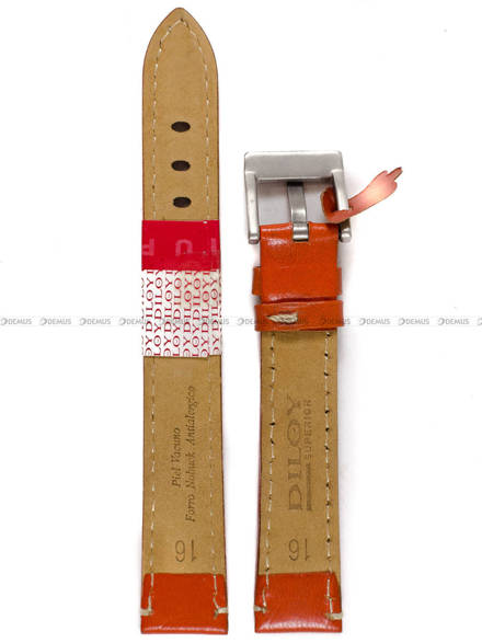 Pasek skórzany do zegarka - Diloy 373.16.12 - 16 mm
