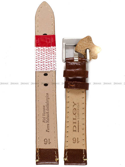 Pasek skórzany do zegarka - Diloy 373.16.9 - 16 mm