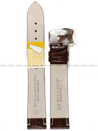Pasek skórzany do zegarka - Diloy 402.18.2 v2 - 18 mm