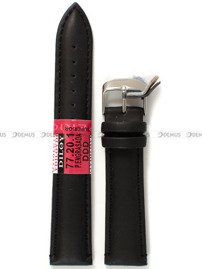 Pasek skórzany do zegarka - Diloy 77.20.1 - 20 mm czarny
