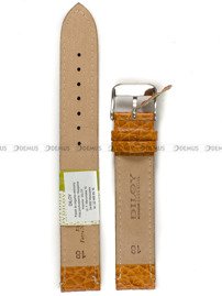 Pasek skórzany do zegarka - Diloy P205EL.18.10 - 18 mm brązowy